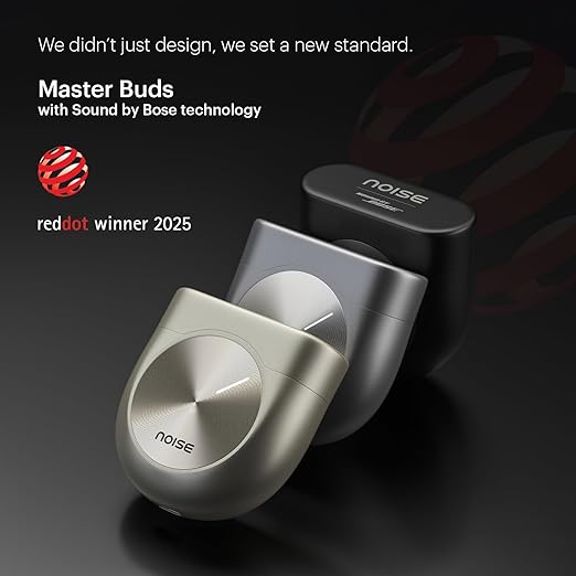 Noise Master Buds, Sound by Bose in-Ear Bluetooth Earbuds, Up to 49dB Adaptive ANC, LHDC 5.0, Immersive Spatial Audio, 44H Playtime with 6 mic ENC, Dual Pairing, IPX5 Ear Buds TWS (Onyx) - Image 3